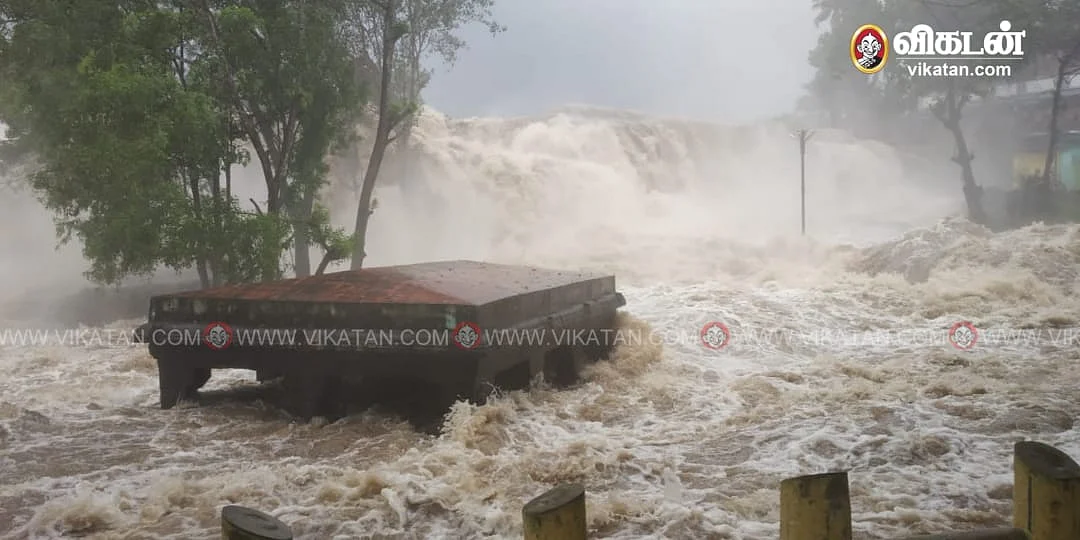 திற்பரப்பு அருவிக்கு மேல் பகுதியில் தண்ணீர் பெருக்கு