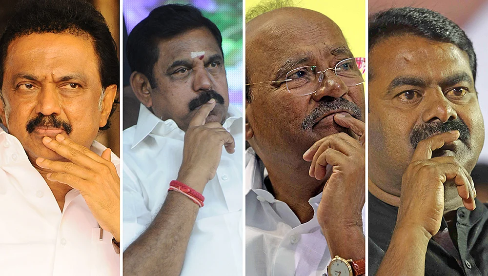 ஸ்டாலின், எடப்பாடி பழனிசாமி, ராமதாஸ், சீமான்