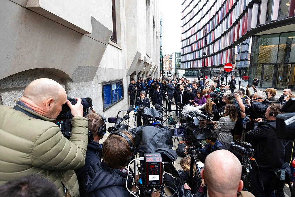 Metropolitan Police Commissioner Dame Cressida Dick makes a statement to the media