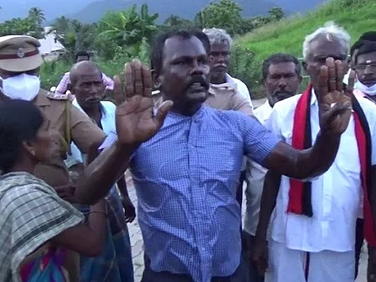 நிலத்தை அபகரித்தாரா தி.மு.க எம்.பி? தீக்குளிக்க முயன்ற நபரால் பரபரப்பு; என்ன நடந்தது?