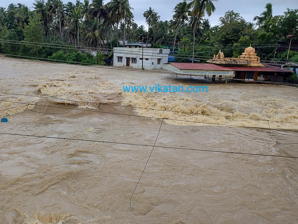 கன்னியாகுமரி: சாலைகளில் ஓடிய வெள்ளம்; மேலும் 2 நாள்கள் கனமழை! - வீடு வீடாக எச்சரிக்கும் போலீஸார்