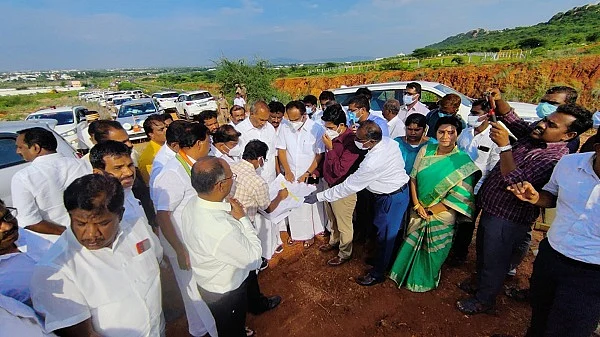 ரெட்டியார் மலை மீது அமைச்சர் ஆய்வு