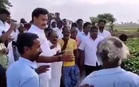 விவசாயியை ஒருமையில் திட்டிய அன்பில் மகேஷ்