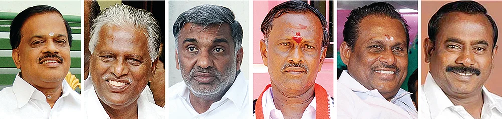 தளவாய் சுந்தரம், கே.பி.முனுசாமி, கே.சி.வீரமணி, சேவூர் ராமச்சந்திரன், சண்முகநாதன், செல்லப்பாண்டியன்