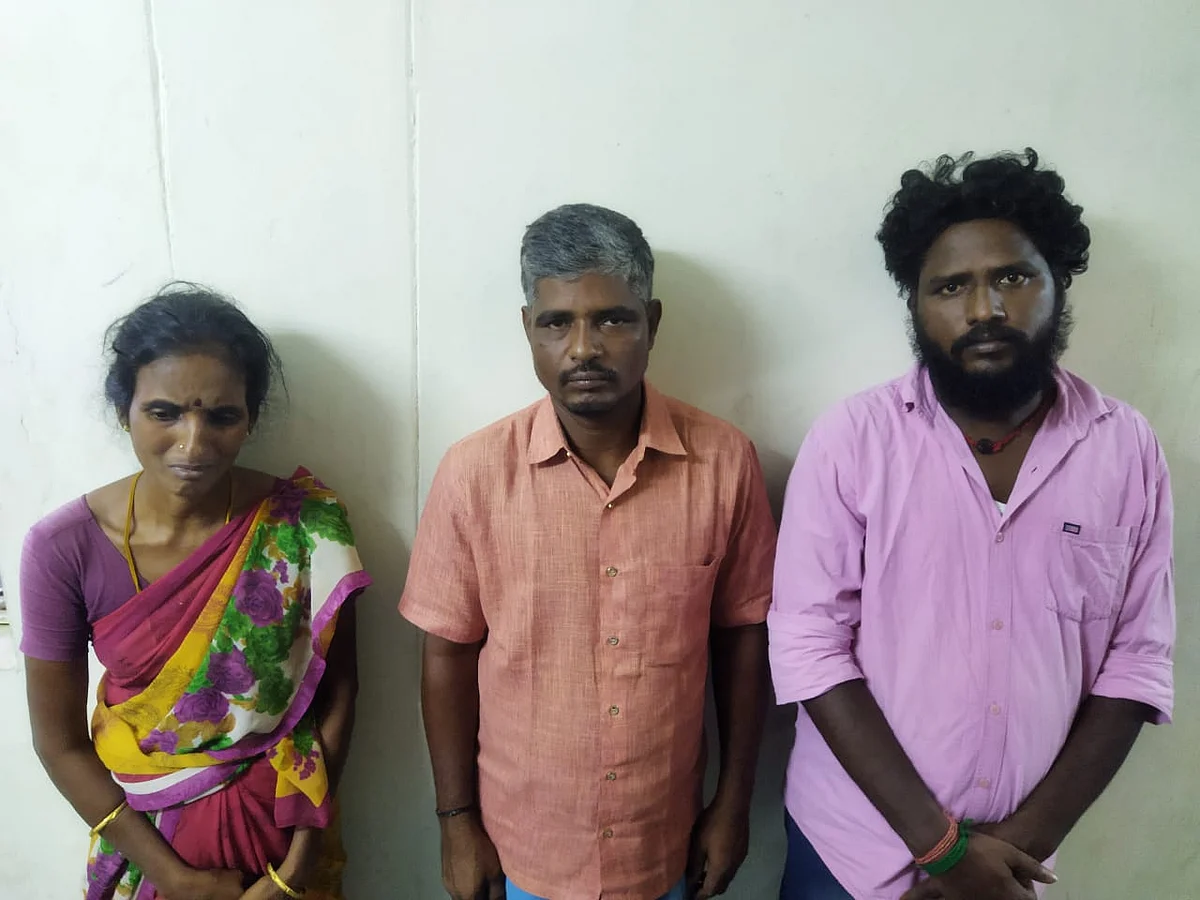 கைதான சரோஜா, ஆறுமுகம், வெங்கடேசன்