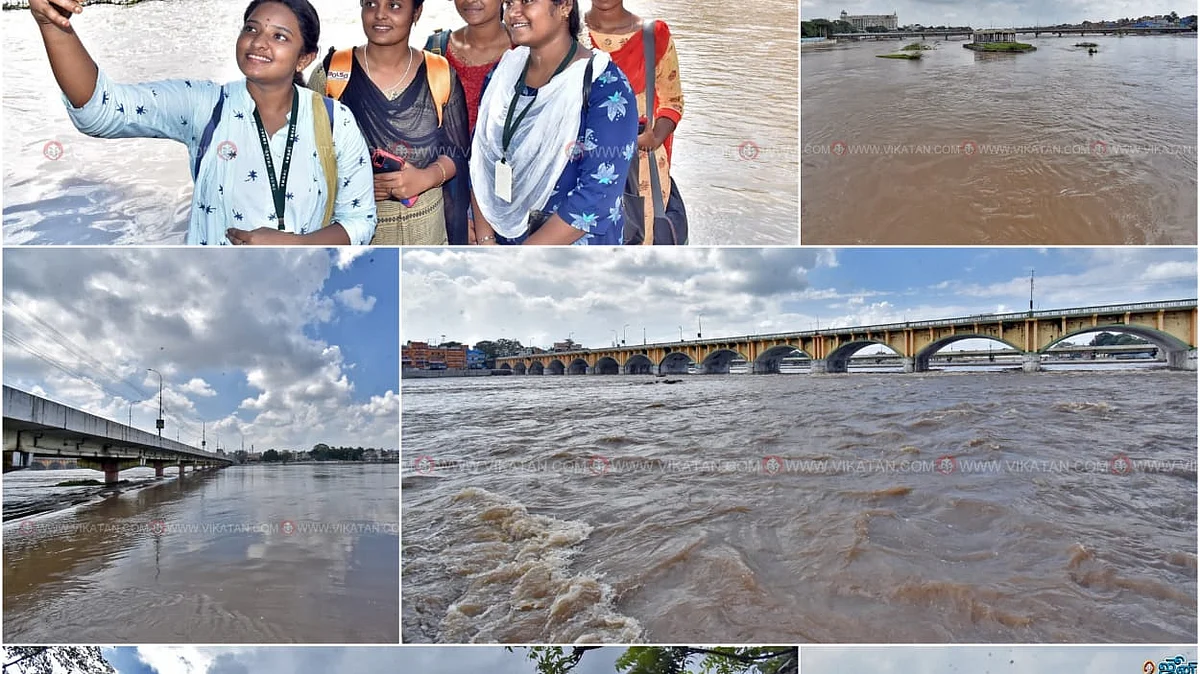 மதுரை வைகையாற்றில் வெள்ளம்