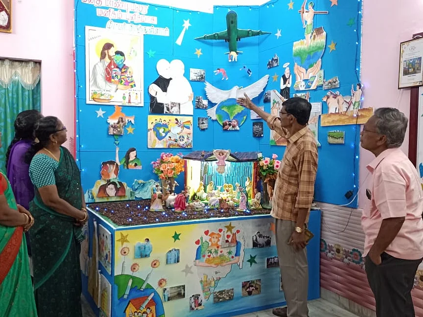 `முதல்வர் ஸ்டாலினின் பணி; பிரதமர் மோடி- போப் சந்திப்பு'-தூத்துக்குடி விழிப்புணர்வு கிறிஸ்மஸ் குடில்!