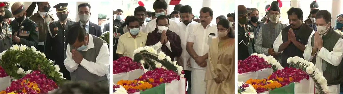 பிபின் ராவத் உடல் 17 சுற்று குண்டுகள் முழங்க முழு அரசு மரியாதையுடன் தகனம்!