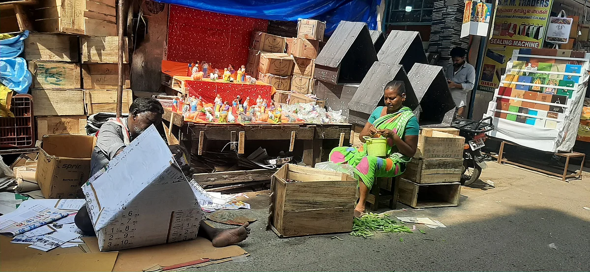 பாரிமுனை நடைபாதை வியாபாரிகள்