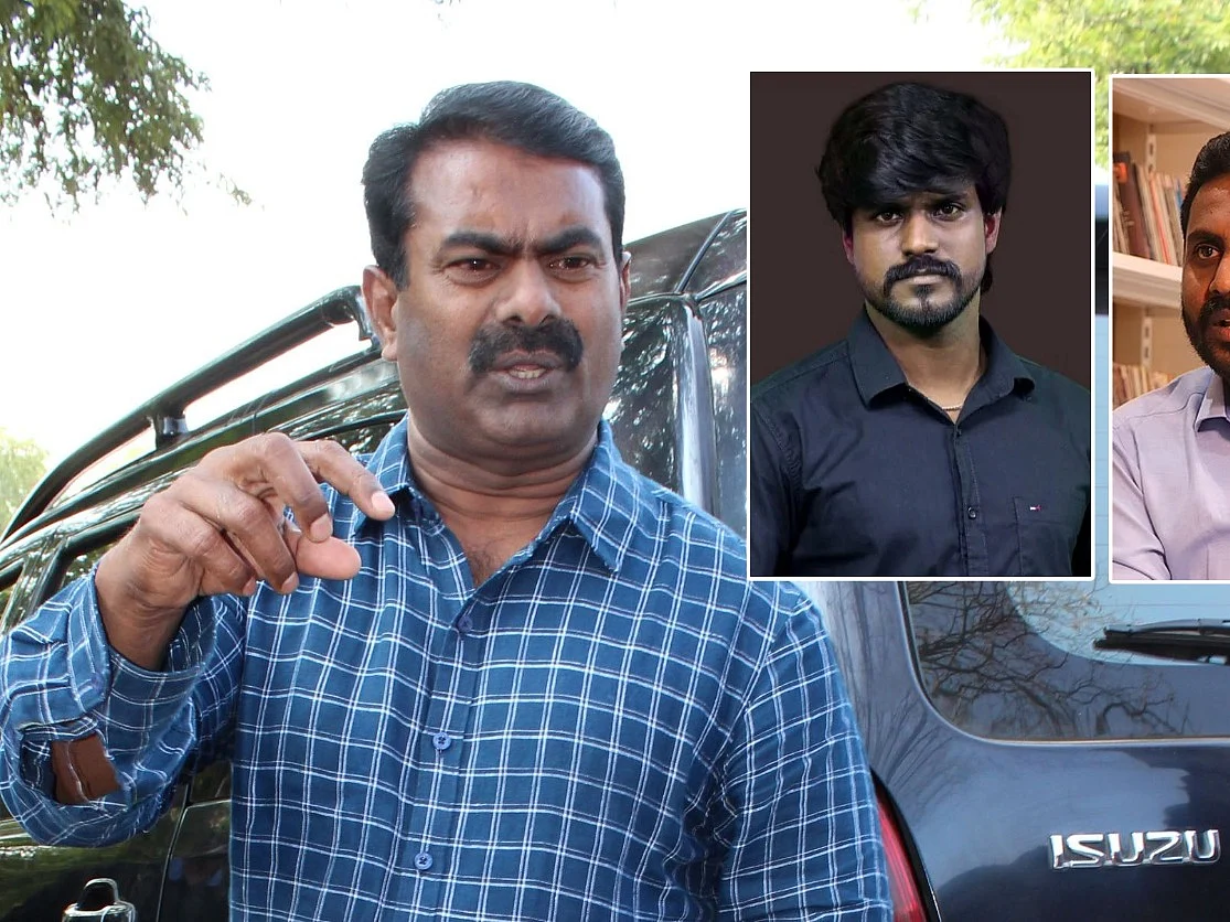 `பாஜக-வுக்குப் பயப்படுகிறது திமுக’ - சீமான் குற்றச்சாட்டு | இடும்பாவனம் கார்த்தி Vs இராஜீவ் காந்தி