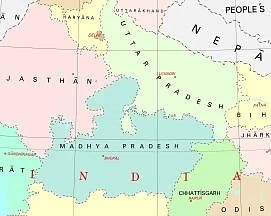 உ.பி - ம.பி வரைபடம்