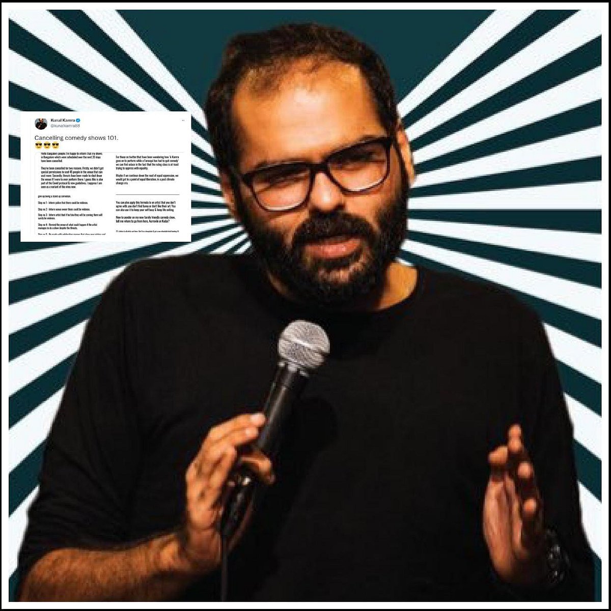 பெங்களூரு: முனாவர் ஃபரூக்கியைத் தொடர்ந்து, குணால் கம்ராவின் நிகழ்ச்சிகளும் ரத்து! 