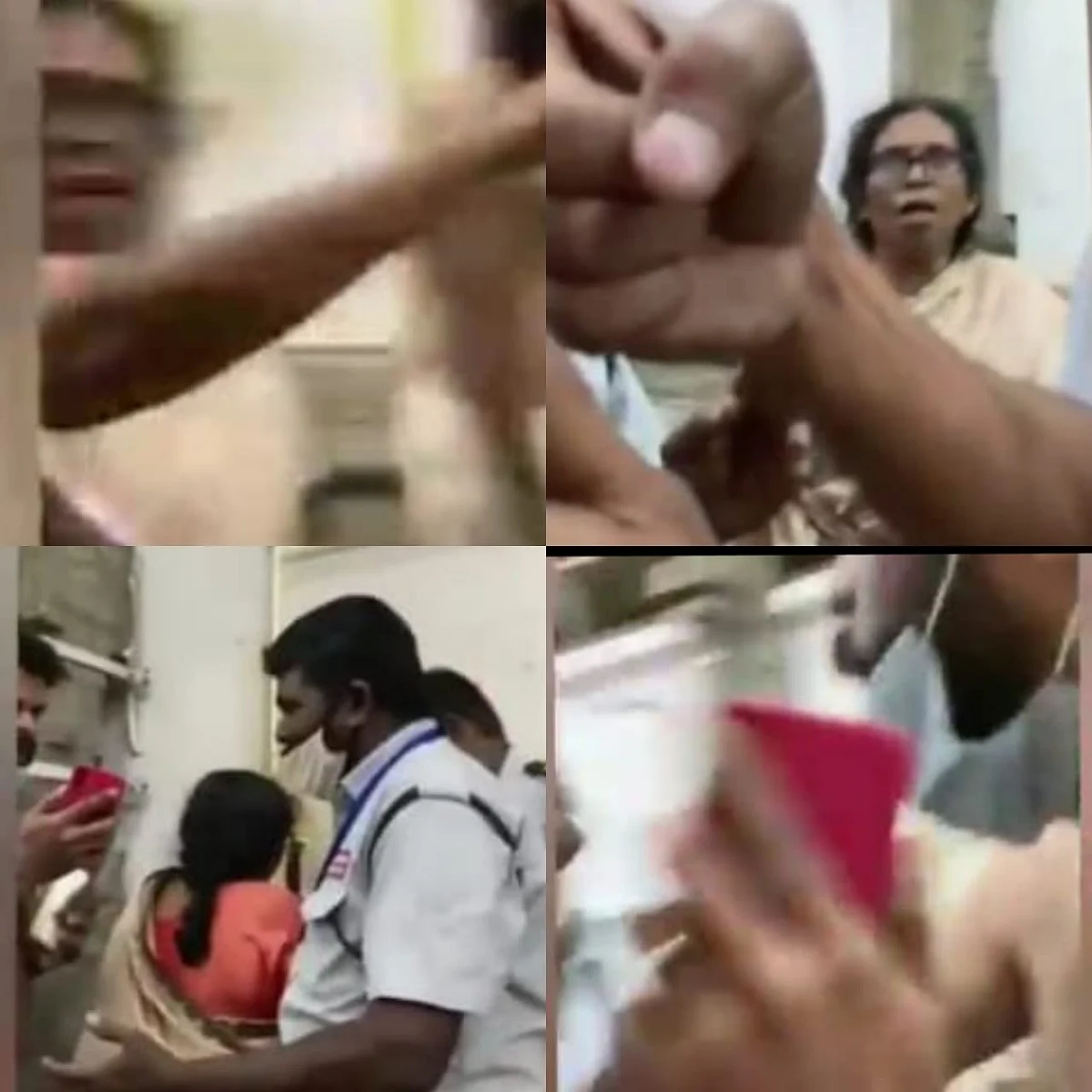 வாக்குவாதத்தில் ஈடுபட்ட பெண் பக்தர்