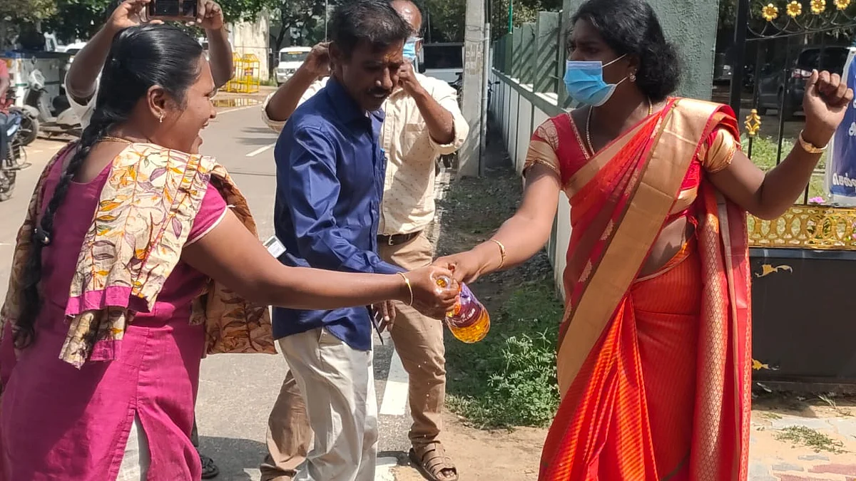 மண்ணெண்ணெய் ஊற்றிக்கொண்டபோது