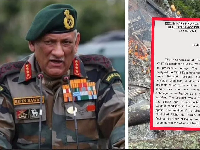 `பிபின் ராவத் பயணித்த ஹெலிகாப்டர் விபத்துக்குள்ளானது இதனால்தான்...' - விசாரணைக்குழு அறிக்கை!