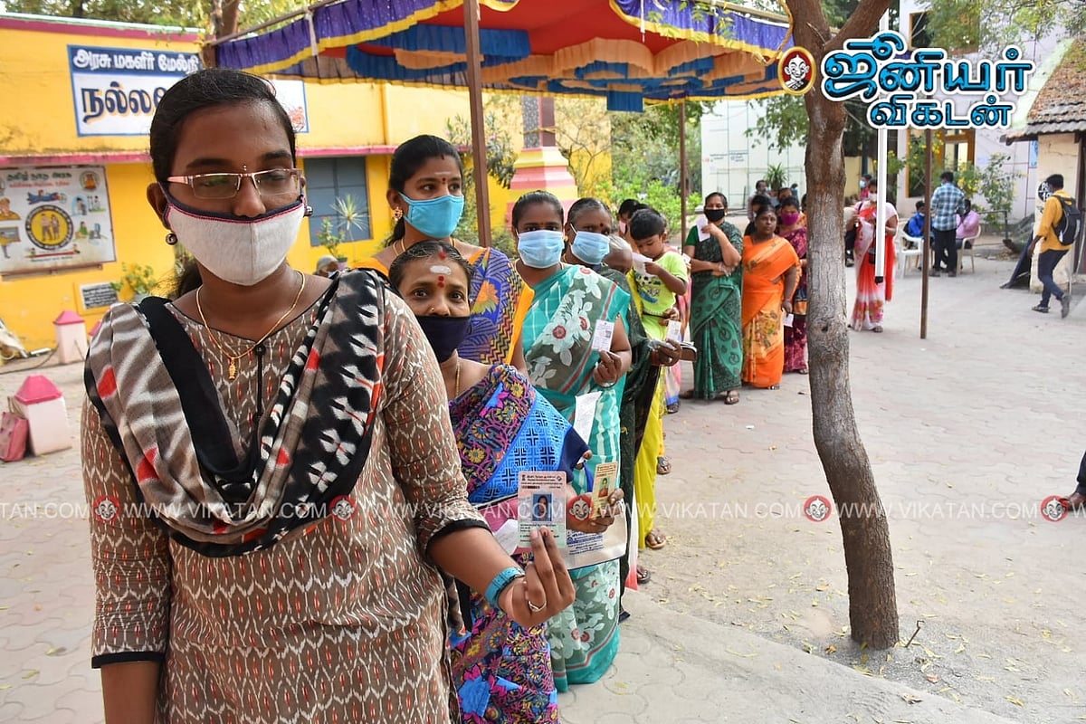 கள்ள ஓட்டு புகாரால் மறு தேர்தல்... விறுவிறுப்பாக நடைபெறும் மதுரை திருமங்கலம் வாக்குப்பதிவு!