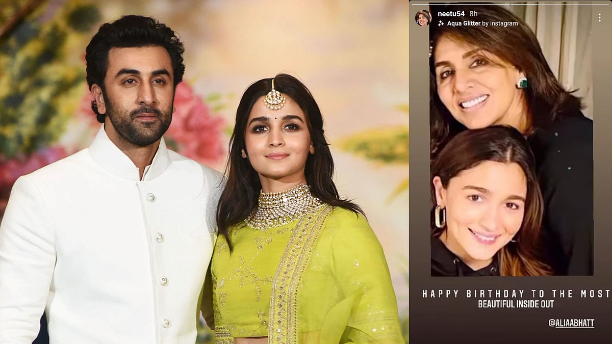 ஆலியா பட் பிறந்தநாளுக்கு வாழ்த்து கூறிய ரன்பீர் கபூரின் அம்மா... வைரலாகும் புகைப்படம்! 