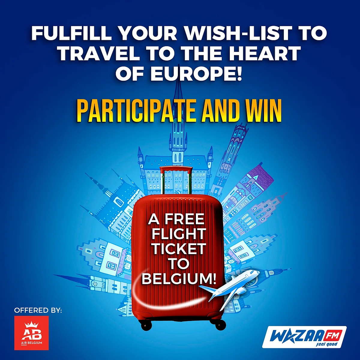 Win a free return flight ticket to Belgium