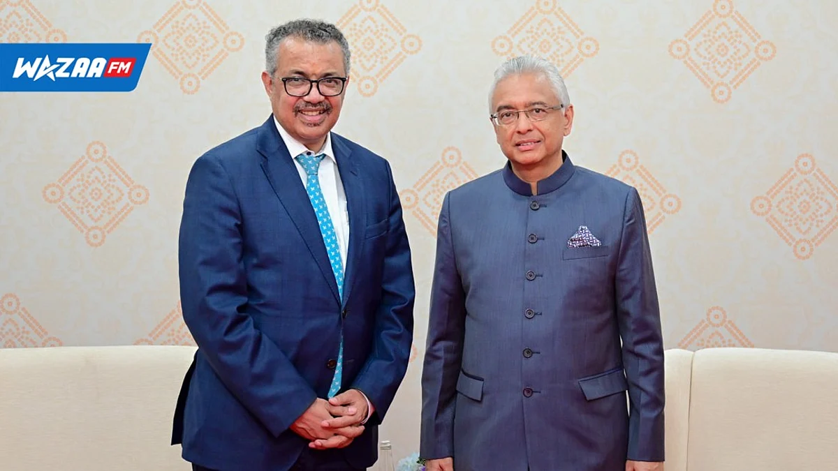 En Inde : l’amélioration du système de santé à Maurice au cœur de la rencontre entre Pravind Jugnauth et Tedros .G (OMS)