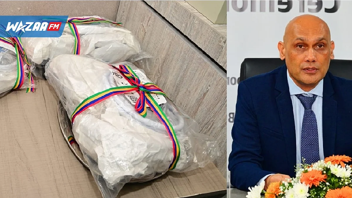 Ces appareils ont été remis au ministre Kailesh Jagutpal par le Dr. Hlamalani Nelly Mazini.