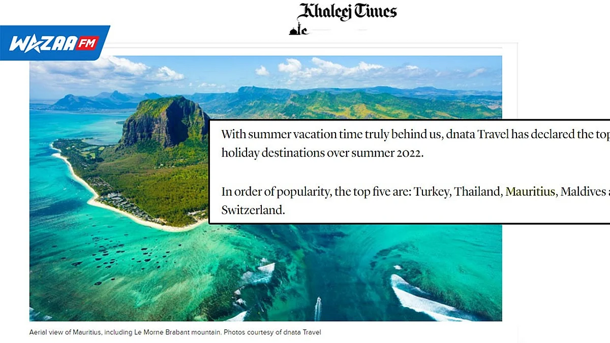 Tourisme : Maurice classée parmi les Top 5 Summer Holiday Destinations