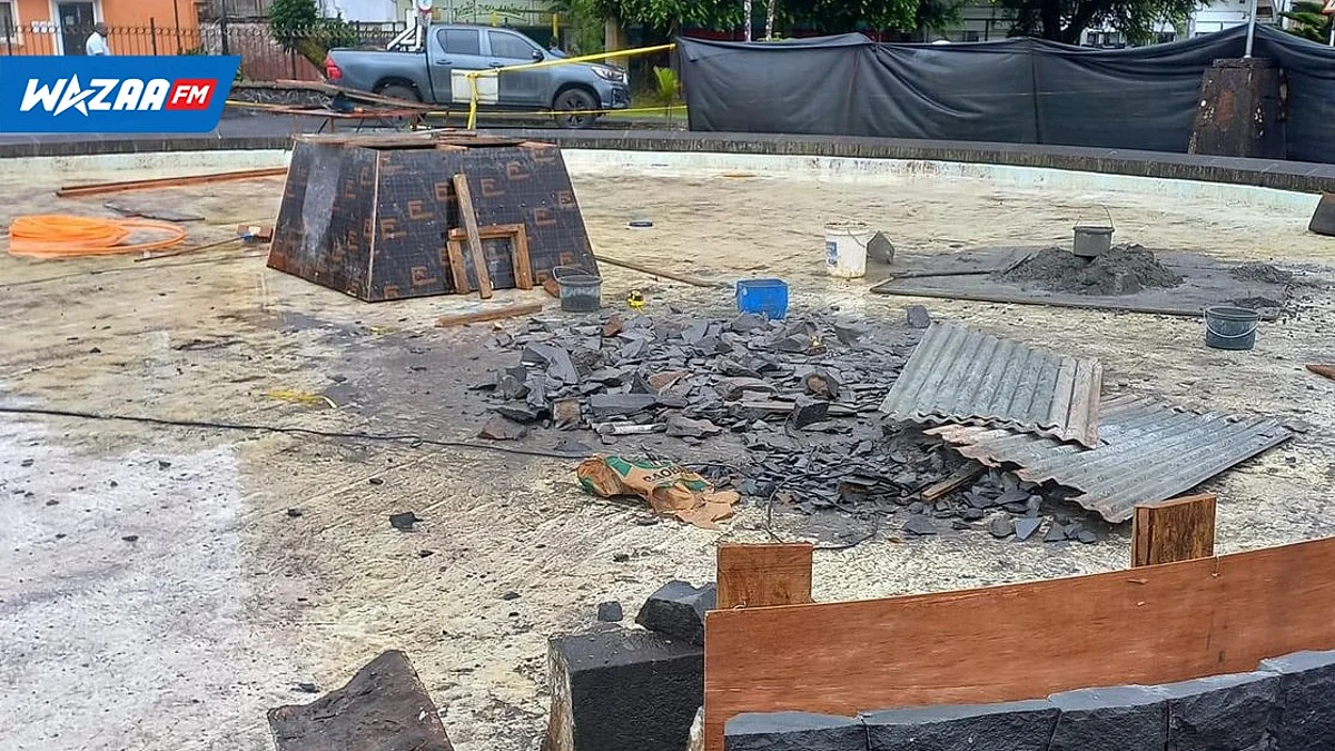 Curepipe : les travaux pour la fontaine de l’hôtel de ville bientôt complétés