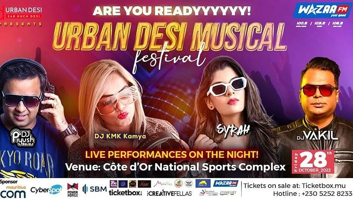 Urban Desi Music Festival : Côte d'Or National Sports Complex on 28 October
