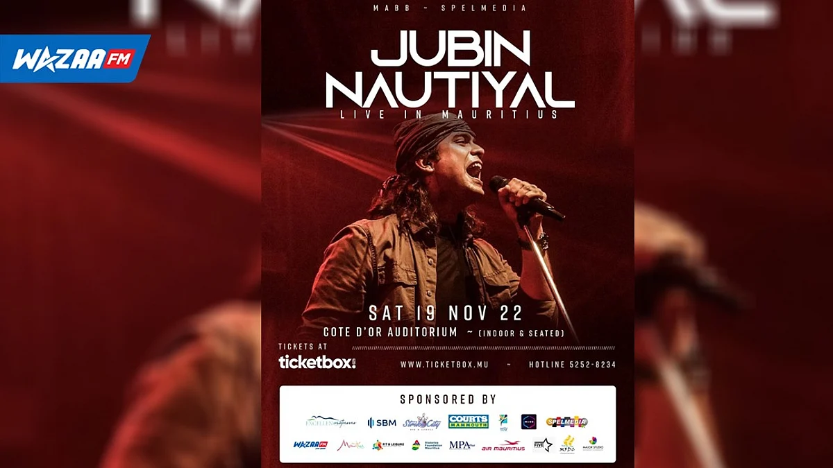 Événement : Jubin Nautiyal en live le samedi 19 novembre à Côte-d'Or