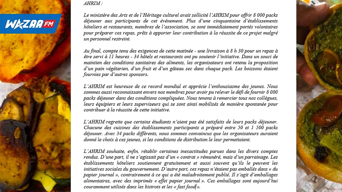 Polémique ‘pain brinzel’ - l’AHRIM : « il ne s’agissait pas d’un contrat rémunéré »