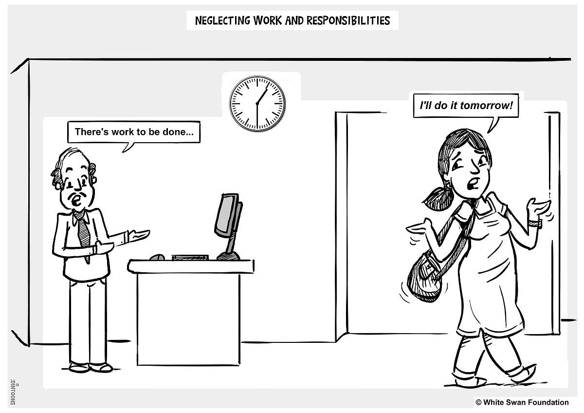 Comic Signs Of Emotional Distress At The Workplace