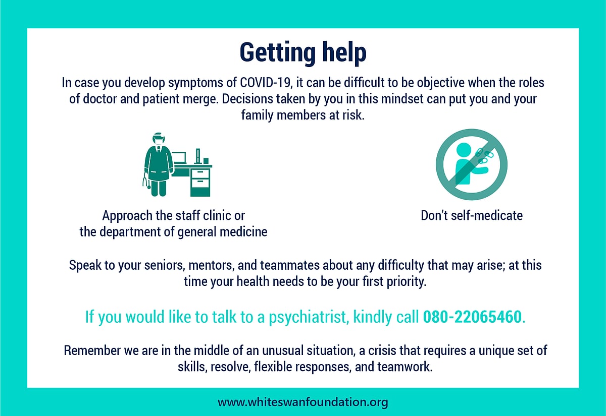 A guide to doctors’ wellbeing during COVID19