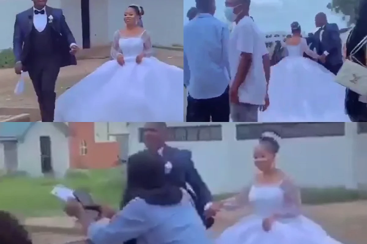 VIDEO: UniAbuja student storms exam hall in wedding dress