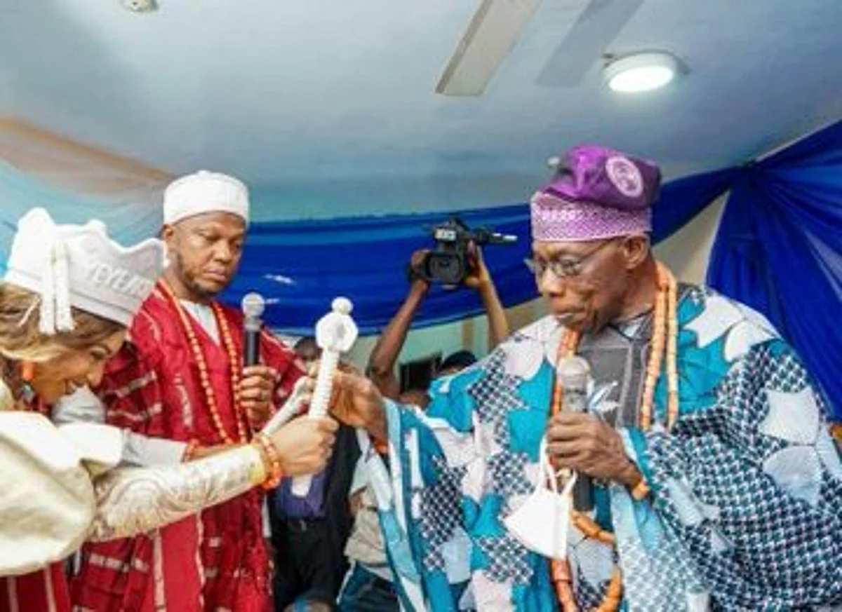 PHOTOS: Obasanjo, others grace Stephanie Coker, husband’s coronation