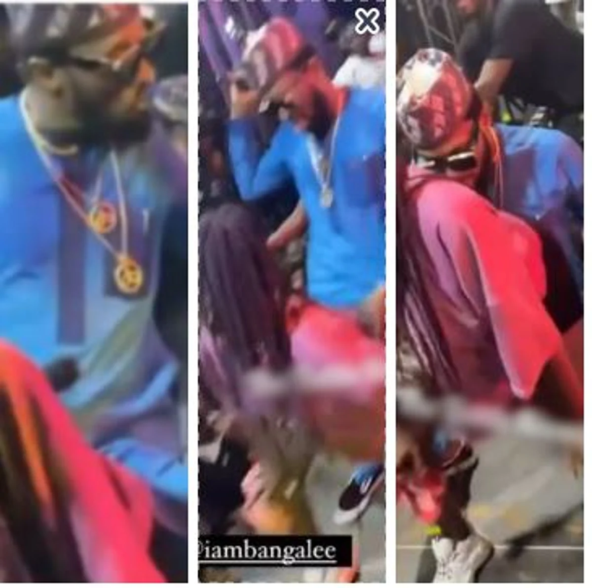 Hilarious reactions as ‘Born again’ D’banj rocks lady at Obi Cubana’s mum burial