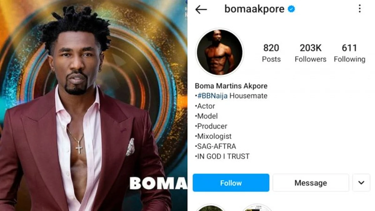 #BBNAIJA2021: Boma becomes first housemate verified on Instagram