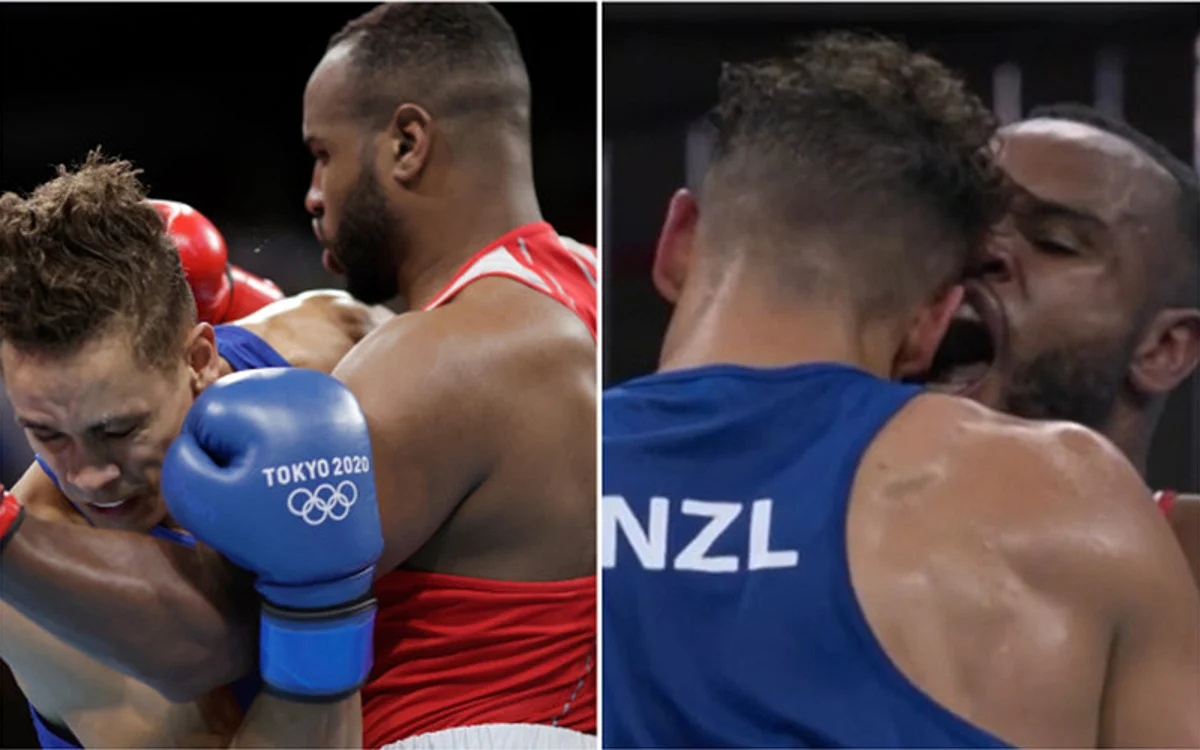 Youness Baalaa caught trying to bite David Nyika's ear