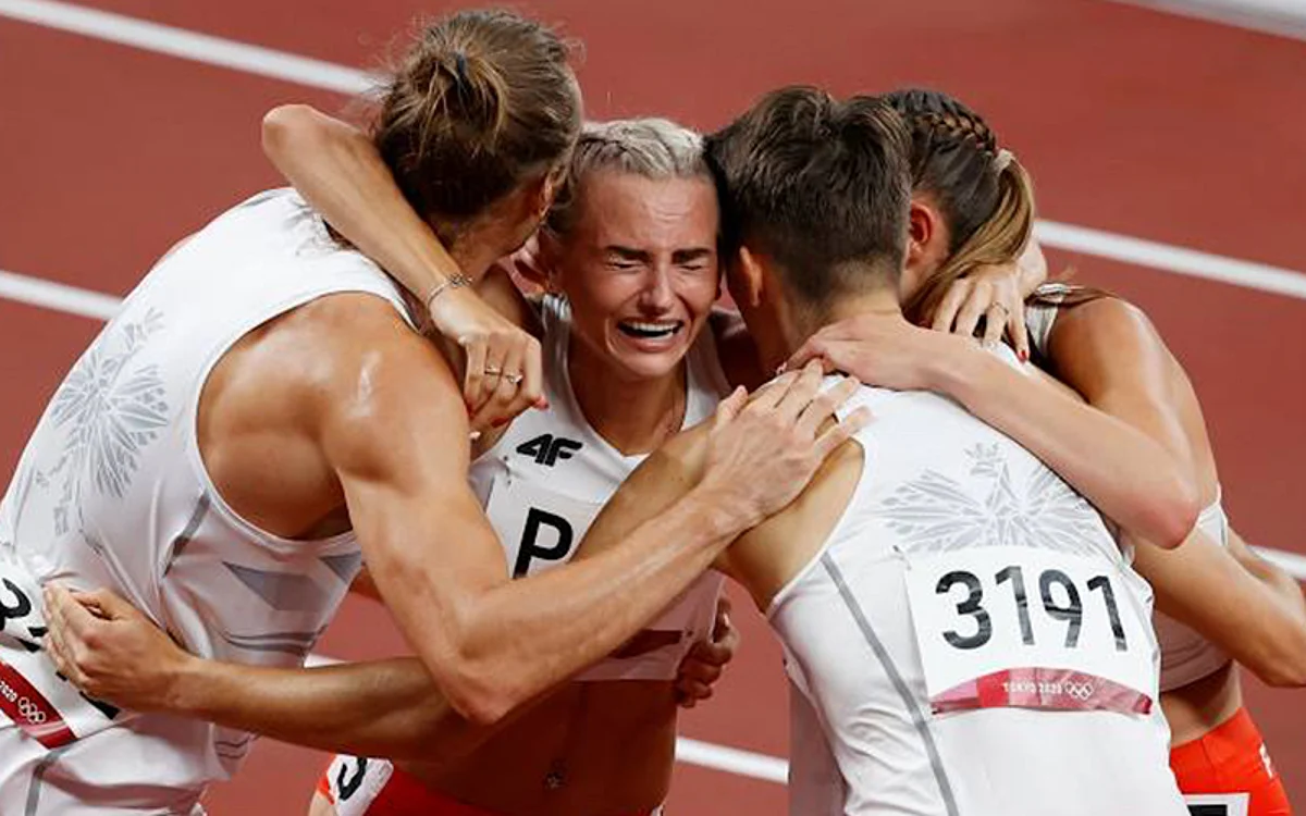 Poland Olympic relay team via Reuters