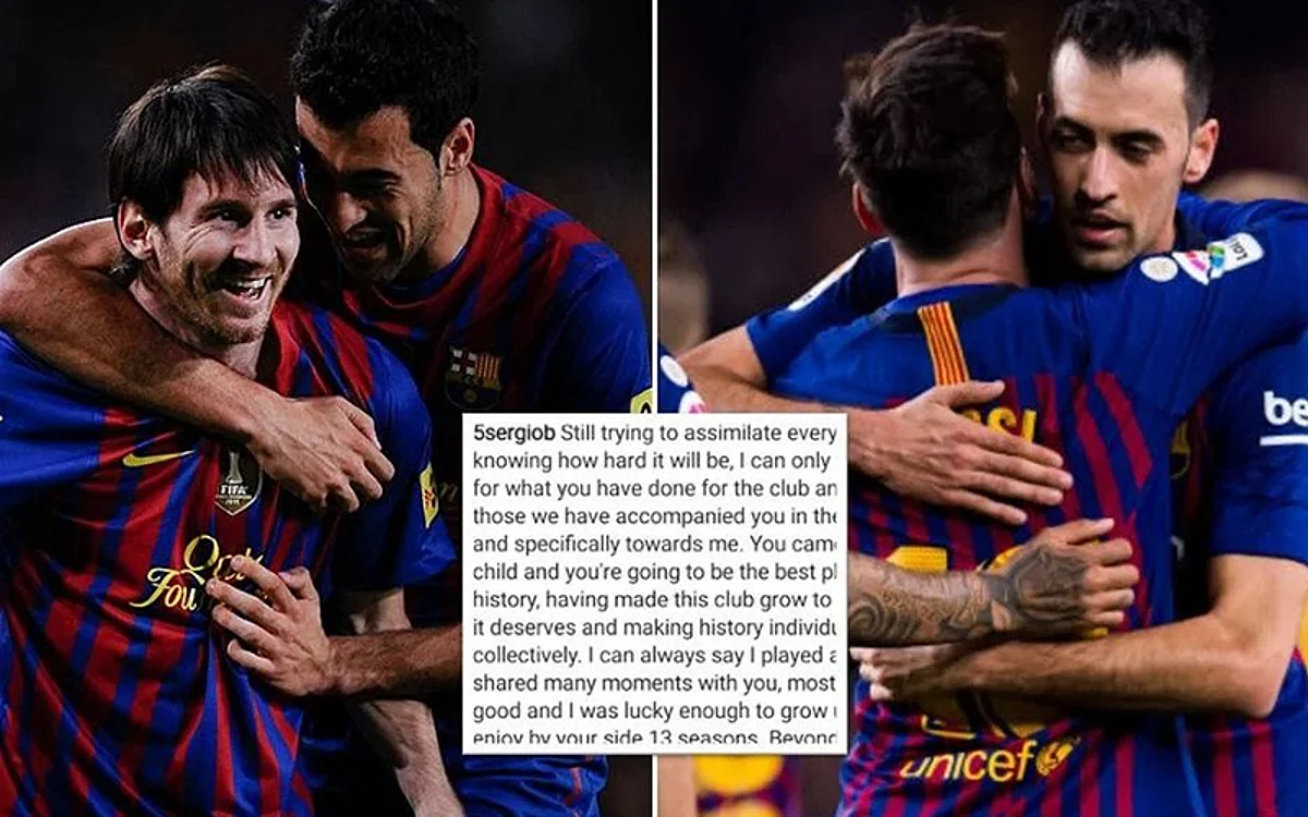 Barca captain Busquets bids emotional farewell to Messi
