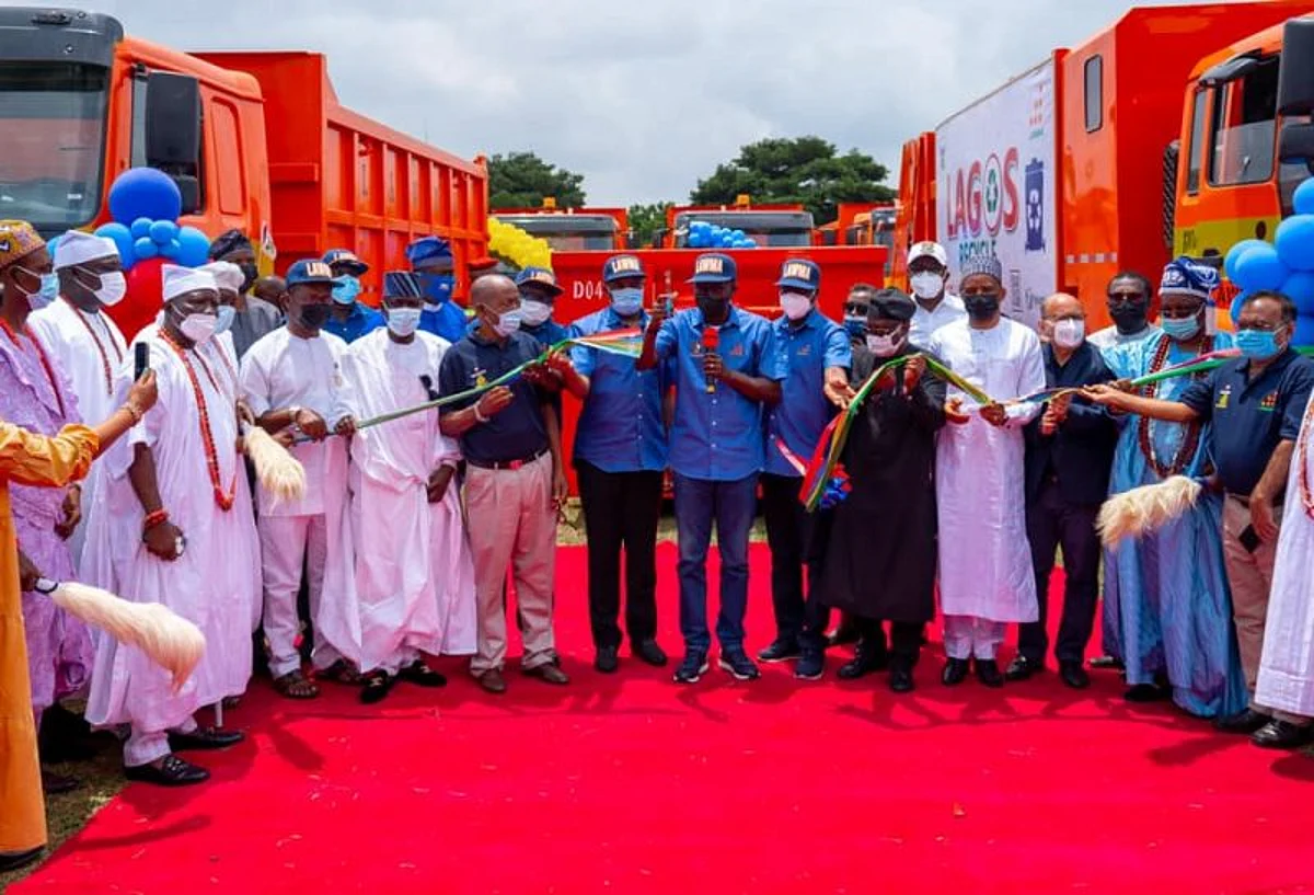 Sanwo-Olu unveils 102 locally assembled waste trucks