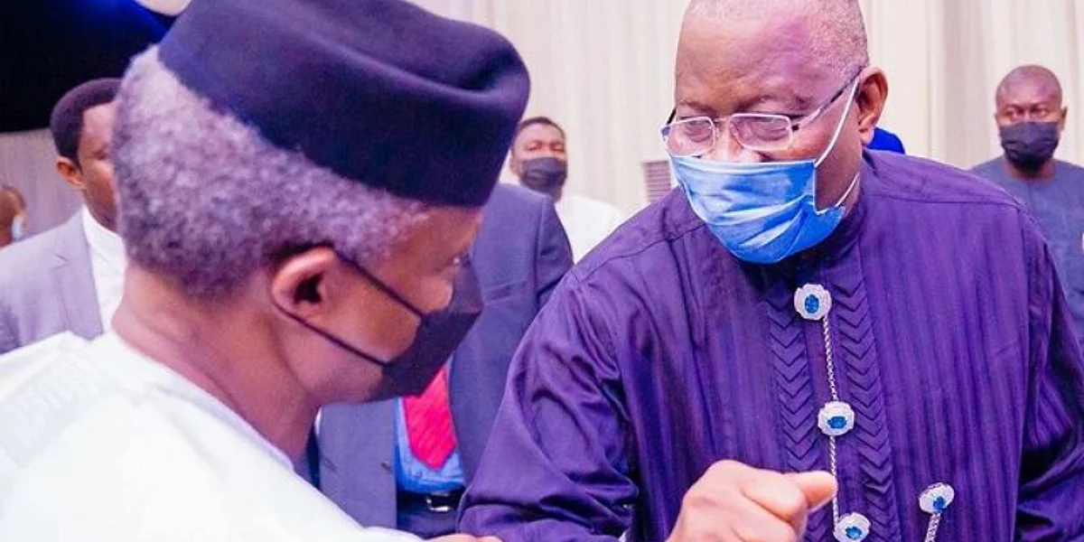 PHOTOS: Osinbajo, Goodluck, wife, others at wedding of Gbenga Daniel’s daughter