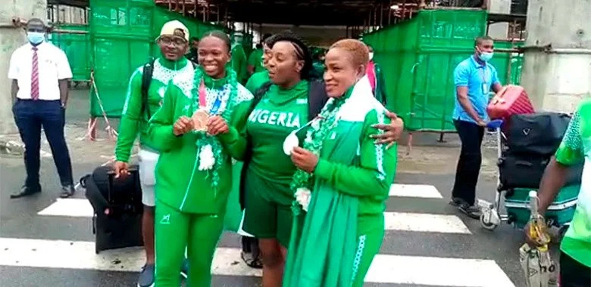Olympics: Team Nigeria return from Tokyo
