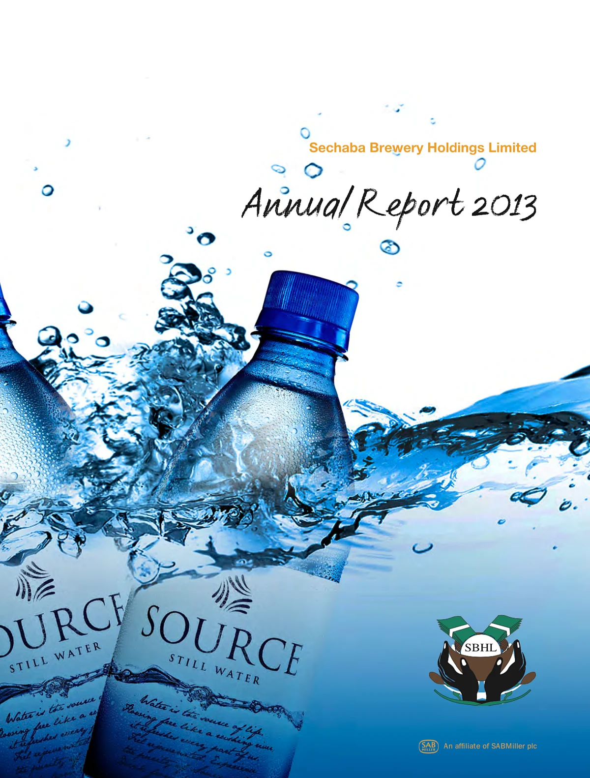 Sechaba Breweries Holdings Limited Annual Report 2013 cover