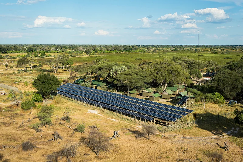 Aerial view of solar farm