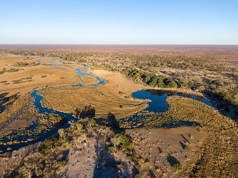 Aerial view of the camp