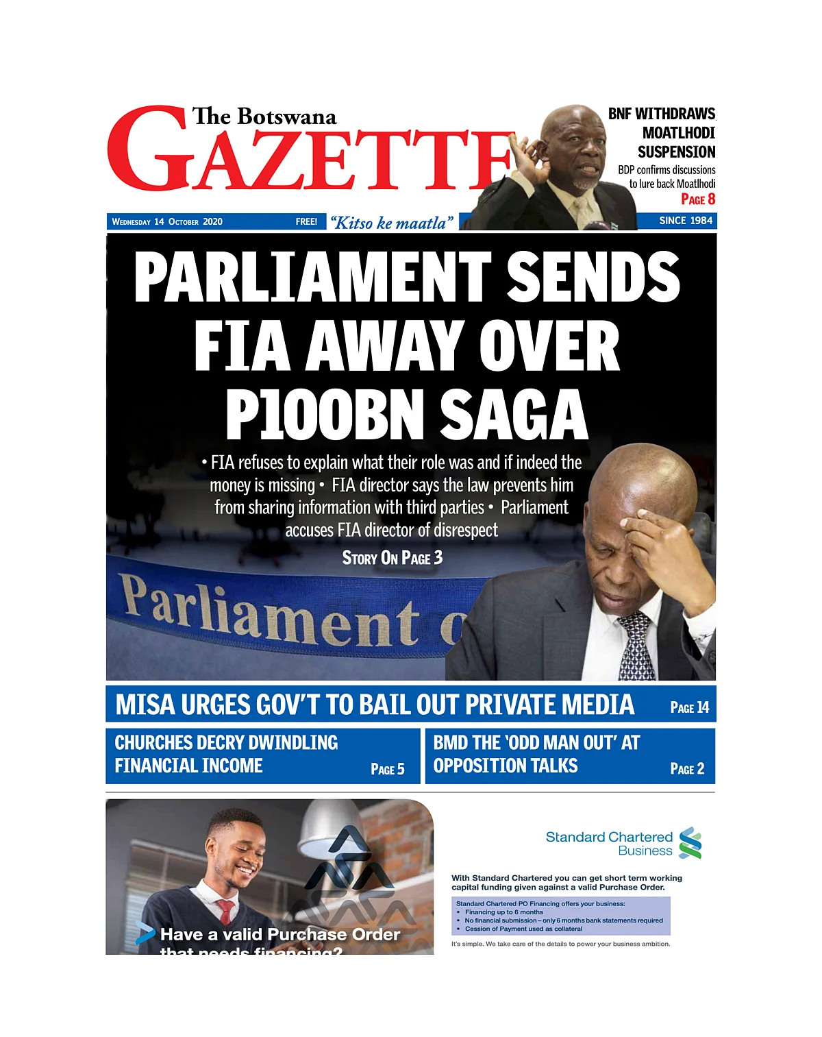 The Botswana Gazette 14 October 2020