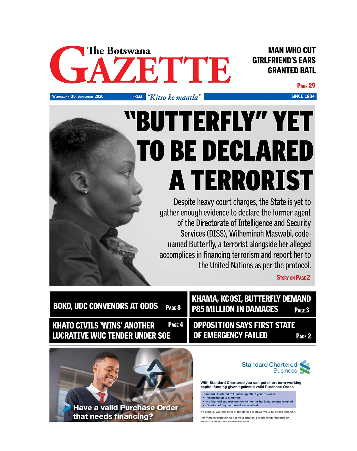 The Botswana Gazette 30 September 2020