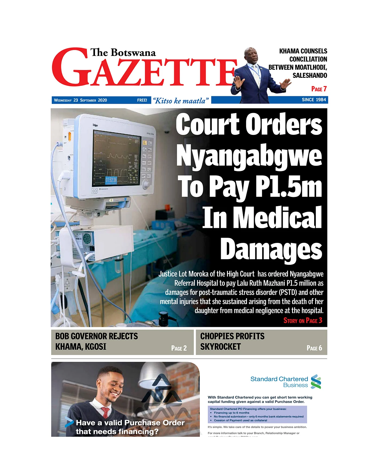 The Botswana Gazette 23 September 2020