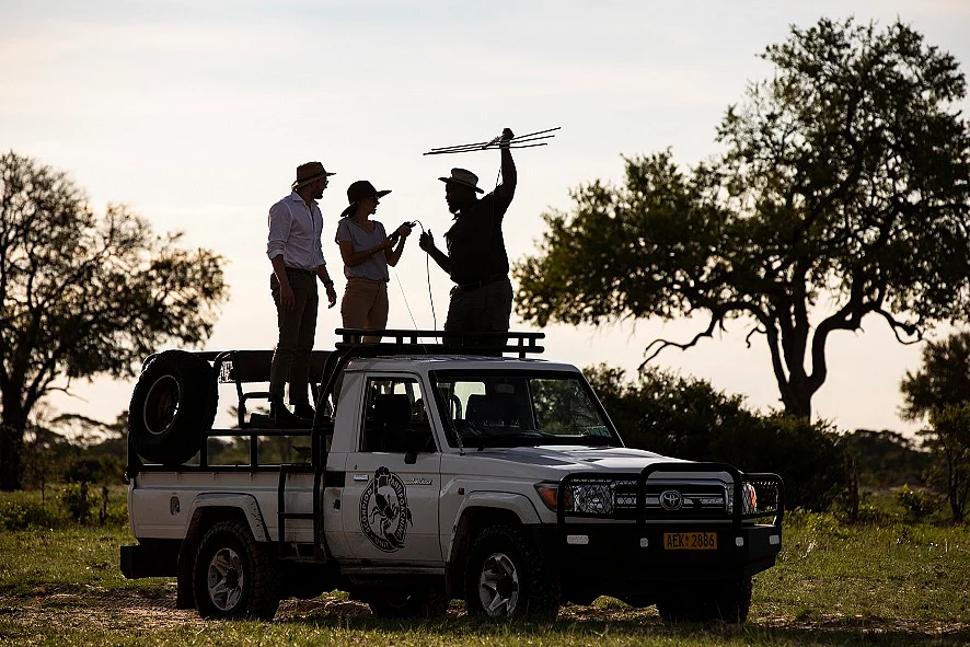 Wilderness guests with SAPU rangers - Linkwasha