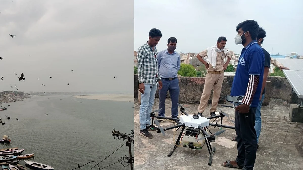 'गंगा की निगरानी करेंगे ड्रोन, दवाएं और सेनीटाइजेशन भी पहुंचाएंगे
