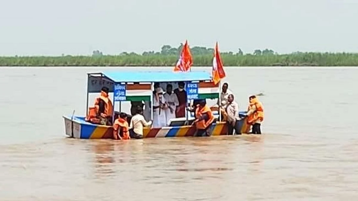 यूपी के बुलंदशहर में कल्याण सिंह की अस्थियां गंगा में हुई विसर्जित
